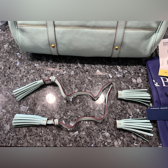 Dooney & Bourke Florentine Large Satchel Leather Pale Blue - Picture 11 of 13